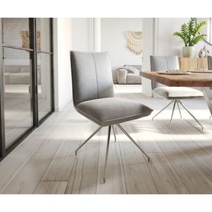 Jedálenská stolička Lelio-Flex s krížovou podnožou zúženou na nerezovú vyobraziť