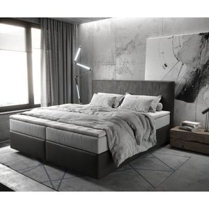 Boxspringová posteľ Dream-Well 180x200 cm z mikrovlákna antracit vyobraziť