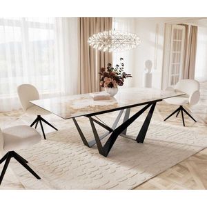 Jedálenský stôl Edge 180-220x100 keramický Minas Melange bielo-béžová vyobraziť