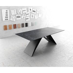 Jedálenský stôl Edge 200x100cm Laminam® keramický sivý podstavec vyobraziť