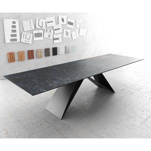 Jedálenský stôl Edge 300x100cm Laminam® keramický sivý podstavec vyobraziť