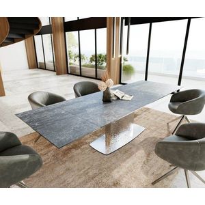 Jedálenský stôl Edge 200-300x100 keramický Laminam®Nero Greco vyobraziť