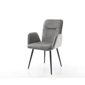 Jedálenská stolička Vinja-Flex sivý zamat kužeľovitá podnož čierna vyobraziť