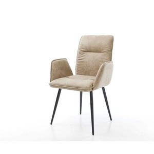 Jedálenská stolička Vinja-Flex béžová vintage kužeľovitá podnož čierna vyobraziť