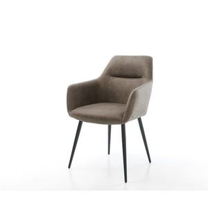 Jedálenská stolička Pejo-Flex taupe vintage kužeľovitá podnož čierna vyobraziť