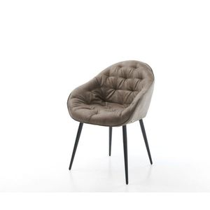 Jedálenská stolička Gaio-Flex taupe vintage s kužeľovou základňou vyobraziť