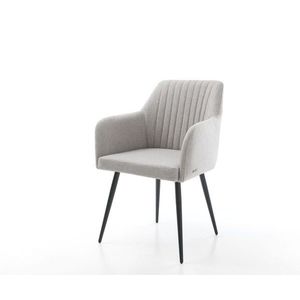 Jedálenská stolička Greg-Flex svetlosivá plochá látka kužeľovitá vyobraziť