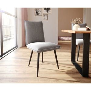 Jedálenská stolička Lelio-Flex s kužeľovou základňou čierny zamat sivý vyobraziť