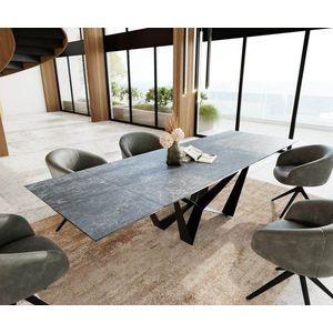 Jedálenský stôl Edge 200-300x100 keramický Laminam®Nero Greco vyobraziť