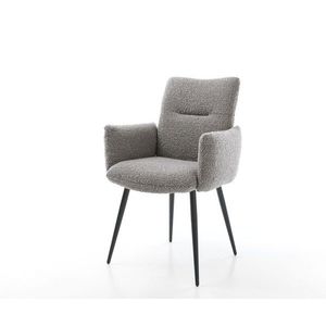 Podnož jedálenskej stoličky Jova-Flex zúžená kovová čierna bouclé vyobraziť