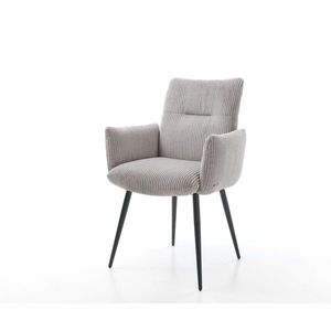 Podnož jedálenskej stoličky Jova-Flex zúžená kovová čierna manšestrová vyobraziť