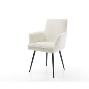 Podnož jedálenskej stoličky Heira-Flex zúžená kovová čierna bouclé vyobraziť