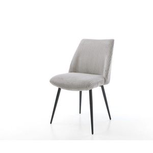 Podnož jedálenskej stoličky Elso-Flex zúžená kovová čierna manšestrová vyobraziť