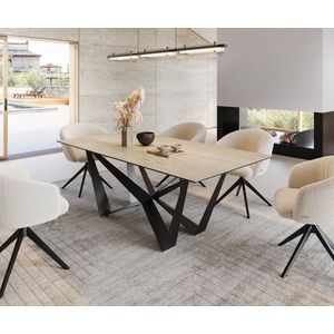 Jedálenský stôl Edge 200x100 keramický travertín prírodný krížová vyobraziť