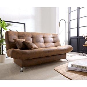 Rozkladacia pohovka Viola 190x90 cm hnedá vintage vyobraziť