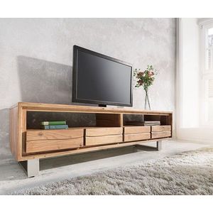 TV stolík Live Edge 190 cm akácia prírodná 4 zásuvky vyobraziť