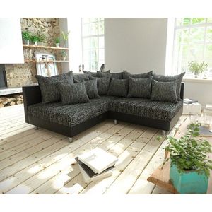 Rohová pohovka Clovis čierna lenivá pohovka ľavá modulárna rozkladacia vyobraziť