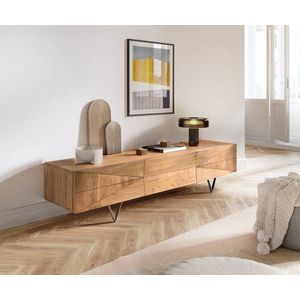 TV stolík Wyatt 175 cm prírodná akácia 1 výklopné dvere vyobraziť