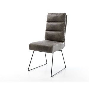 Jedálenská stolička Pela-Flex sivá vintage čierna tenká základňa vyobraziť