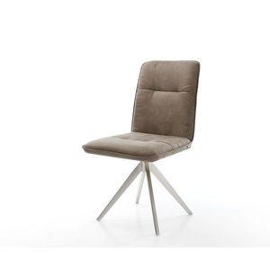 Otočná stolička Vinjo-Flex taupe vintage krížová základňa štvorcová vyobraziť