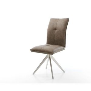 Maddy-Flex otočná stolička taupe vintage krížová základňa štvorcová vyobraziť