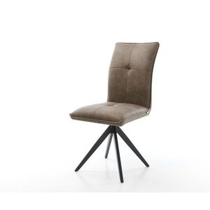 Maddy-Flex otočná stolička taupe vintage krížová základňa štvorcová vyobraziť