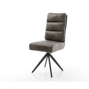 Otočná stolička Pela-Flex šedá vintage krížová základňa štvorcová vyobraziť