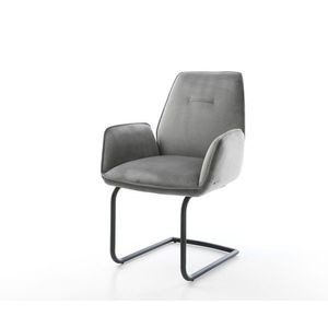 Jedálenská stolička Zoa-Flex sivý zamatový podstavec konzoly okrúhly vyobraziť