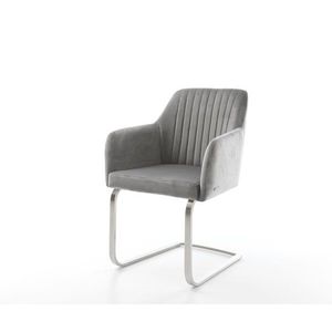 Jedálenská stolička Greg-Flex sivý zamat konzolová podnož vyobraziť