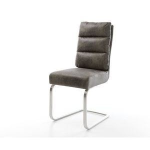 Jedálenská stolička Pela-Flex sivá vintage konzolová podnož vyobraziť