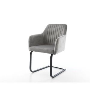 Jedálenská stolička Greg-Flex sivý zamat konzolová základňa plochá vyobraziť