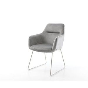 Jedálenská stolička Pejo-Flex sivý zamat tenký podstavec vyobraziť