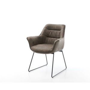 Jedálenská stolička Kaira-Flex taupe vintage tenká základňa čierna vyobraziť