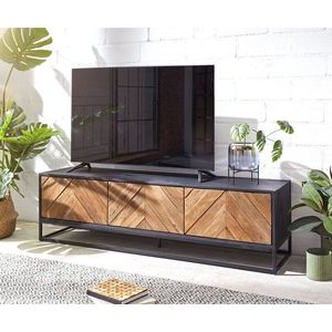 TV stolík Famke 145 cm mango teak 3 dvierka vyobraziť