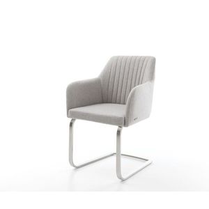 Jedálenská stolička Greg-Flex svetlo sivá plochá tkanina konzolová vyobraziť