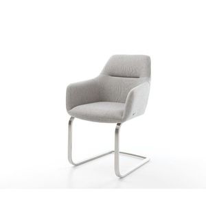 Jedálenská stolička Pejo-Flex svetlo sivá plochá látka konzola plochá vyobraziť