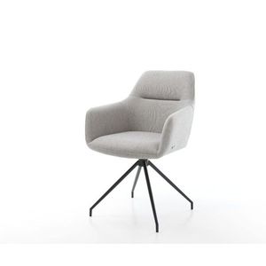 Otočná stolička Pejo-Flex svetlo sivá plochá tkanina krížová základňa vyobraziť