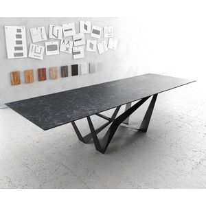 Jedálenský stôl Edge 300x100cm Laminam® keramická sivá podnož plochá vyobraziť