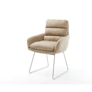 Jedálenská stolička Abelia-Flex s podrúčkami béžová vintage tenká vyobraziť