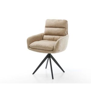 Abelia-Flex otočná stolička s podrúčkami béžová vintage krížová vyobraziť