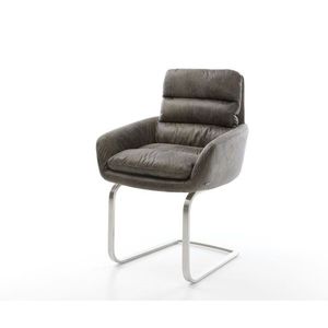 Jedálenská stolička Abelia-Flex s podrúčkami sivá vintage konzolová vyobraziť