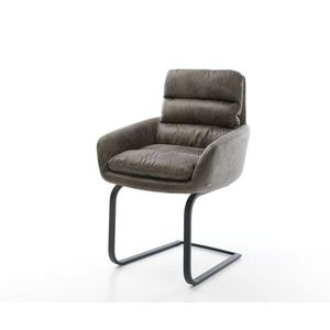 Jedálenská stolička Abelia-Flex s podrúčkami sivá vintage konzolová vyobraziť