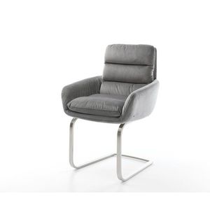 Jedálenská stolička Abelia-Flex s podrúčkami zamatovo sivá konzolová vyobraziť