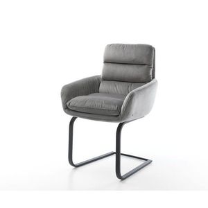 Jedálenská stolička Abelia-Flex s podrúčkami zamatovo sivá konzolová vyobraziť