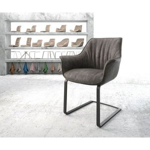 Jedálenská stolička Keila-Flex s podrúčkami antracitová vintage vyobraziť