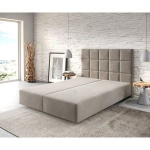 Boxspring posteľ Dream-Fine 140x200 cm z mikrovlákna béžová vyobraziť