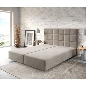 Boxspring posteľ Dream-Fine 160x200 cm z mikrovlákna béžová vyobraziť