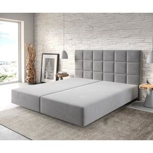 Boxspring posteľ Dream-Fine 180x200 cm z mikrovlákna sivá vyobraziť