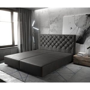 Boxspring posteľ Dream-Great 180x200 cm imitácia kože antracit vyobraziť