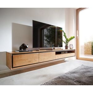 TV stolík Stonegrace 240 cm akáciový prírodný kameň 2 dvierka 1 vyobraziť